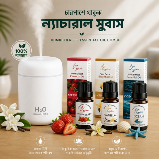 Double Nozzle Humidifier With 6 Essential Oil Combo Set