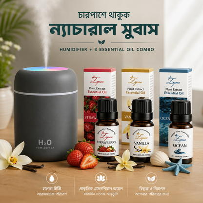 DQ-107 Humidifier with Essential Oil Combo Set